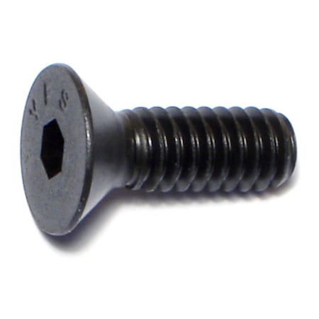Midwest Fastener 1/4"-20 Socket Head Cap Screw, Flat, Plain Steel, 3/4 in Length, 100 PK 09069